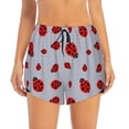 thumbnail image 2 of KLL Ladybug Pattern Shorts Women,Athletic Shorts High Waisted Running Shorts Pocket Sporty Short Gym Elastic Workout Shorts-X-Large, 2 of 7