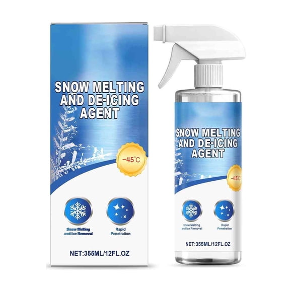 Kieccall 355ml Multi-Purpose Snow Melting Agent - Windshield Ice Remover for Cars, Refrigerators & Freezers, Fast-Acting Formula