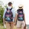 thumbnail image 4 of Disketp Magical Bees Twilight River Mochila de Lona Estampada, Mochila Escolar de Viaje Ligera para Estudiantes y Portátil-Medium, 4 of 5
