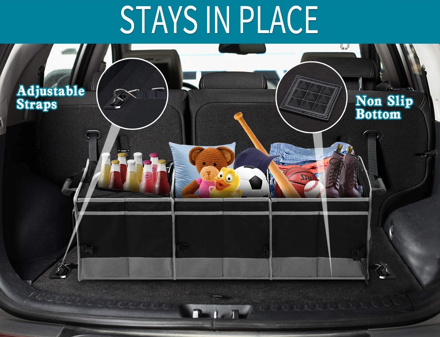 Orient Famulay Collapsible Trunk Organizer, Black photo 5