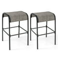thumbnail image 1 of Gymax 2PCS 30'' Bar Height Bistro Stools Outdoor Bar Stools w/ Breathable Fabric Seat, 1 of 8