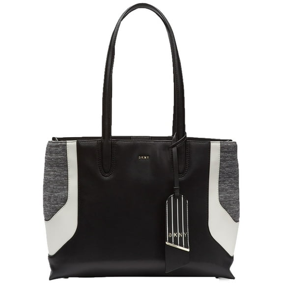 DKNY Jade Wide Handbag Tote (Gray/Black)