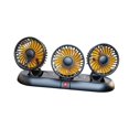 thumbnail image 2 of Ventilador de refrigeración para coche, 3 cabezales, giratorio, multiusos, portátil y ligero. Orange 24V, 2 of 8