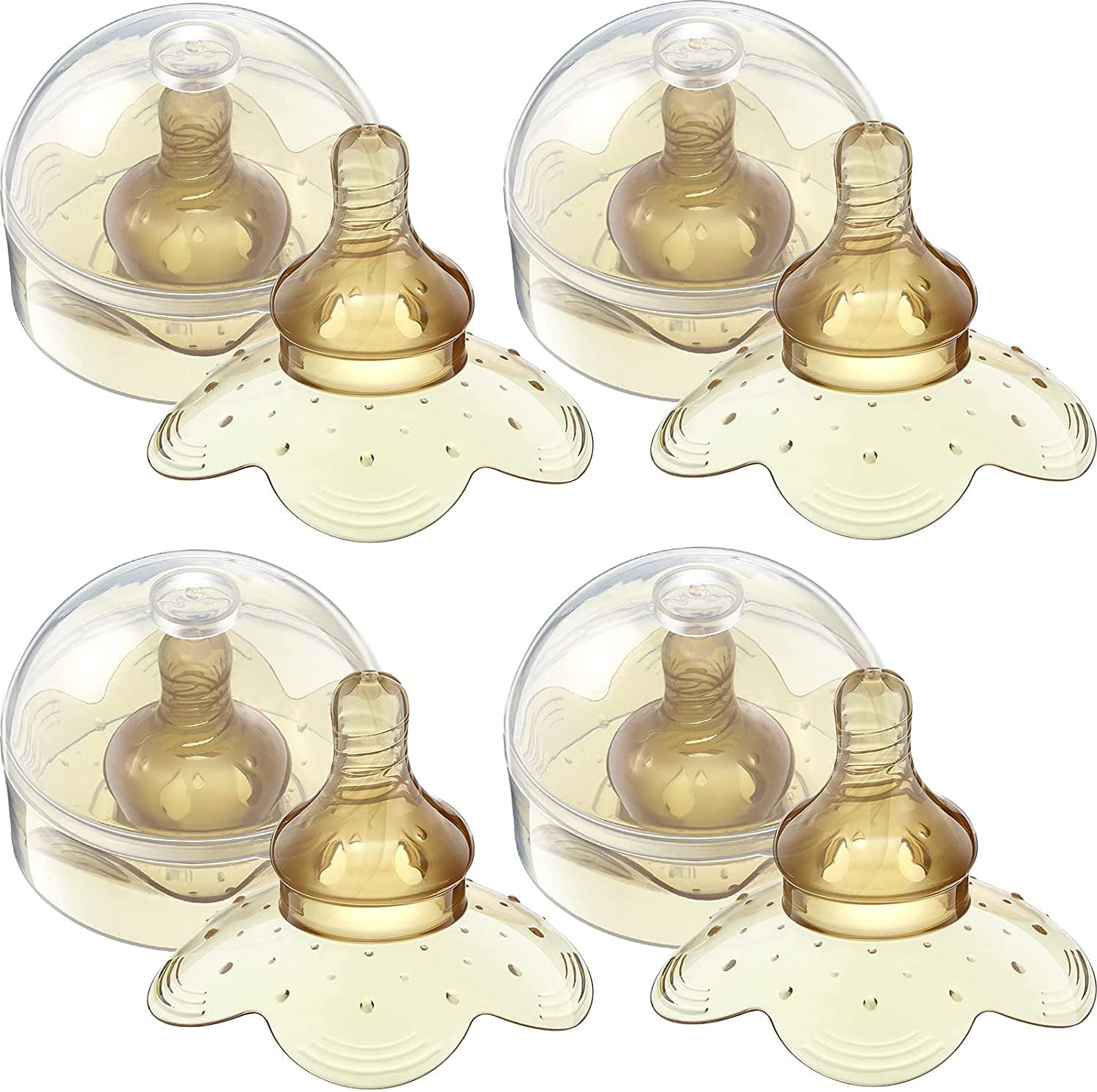 SHTUUYINGG4 Pieces Contact Nipple Protector 35 mm Nipple Everters with Clear Carrying Case