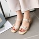 thumbnail image 4 of Sandalias de verano para mujer con tacón bajo de piel sintética de charol, talla 35-43 Wmkox8yii  shkj885, 4 of 7