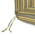 thumbnail image 6 of Jordan Manufacturing Sunbrella 74" x 22" Foster Metallic Yellow Stripe Rectangular Outdoor Chaise Lounge Cushion with Ties and Hanger Loop, 6 of 10