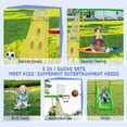 thumbnail image 4 of SENCHO GINSYTALIOR Swing Set With Climbing Ladder, Climbing Net, Glider, Hammock Swing, Belt Swing, Basketball hoop for Backyard, 4 of 7