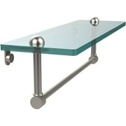 16" Glass Vanity Shelf with Integrated Towel Bar (Build to Order)