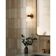 thumbnail image 2 of Alora Lighting Wv442612 Nelly 2 Light 12" Tall Bathroom Sconce - Matte Black / Clear, 2 of 7