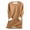 Coffee, variant on Top for Women Long Sleeve Solid Warm Medium-Length Flannel Crew Neck Casual Base Layer Daily Outfit