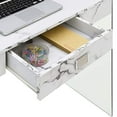 thumbnail image 5 of Convenience Concepts SoHo Glass Desk, 36", White Marble, 5 of 5