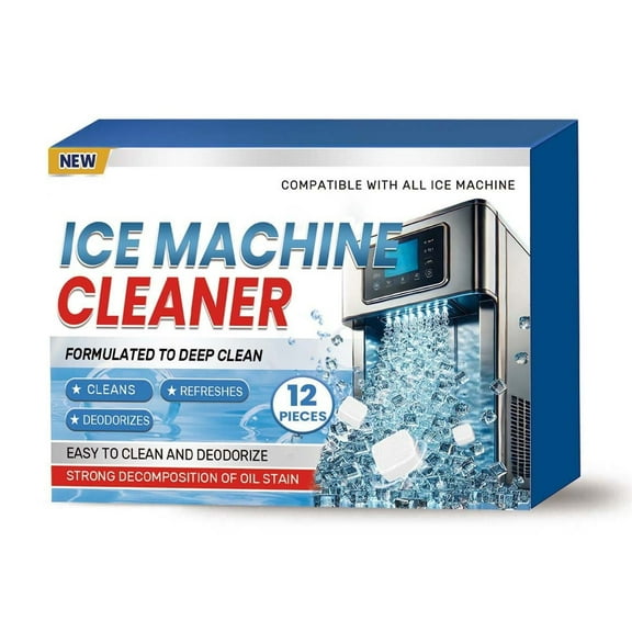JoyMoreHome Ice Machine Cleaner Maker Descaler - 12 Clean Tablets, Deep Cleaning, Remove odor