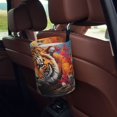 thumbnail image 5 of Fuzoiu Colorful Plant Tiger Print Car Trash Can,Leakproof Car Trash Can,Hanging Garbage Bin,Vehicle Trash Can, Suitable for Sedans, SUVs, MPVs & Trucks, 5 of 7