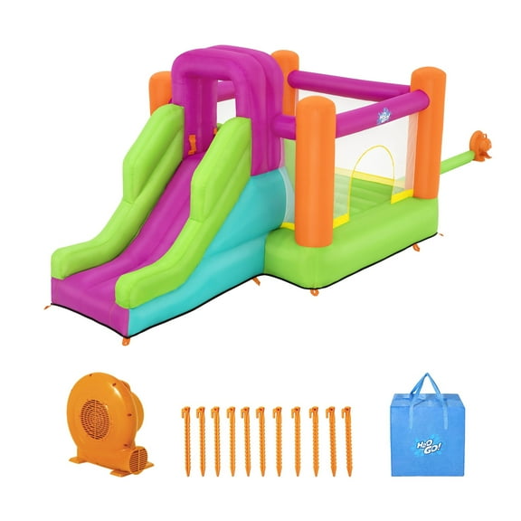 H2OGO! Slide Flyer Bounce House with Slide and Climbing Wall, Indoor/Outdoor, Ages 3 