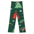 thumbnail image 3 of Christmas Tree Pajamas Leisure Trousers Soft Warm Sleepwear Bottoms Loose Retro Nightwear, 3 of 6