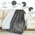 thumbnail image 3 of Buzio 15 lbs 60x80 inches Queen Size Sherpa Fleece Soft Cozy Fuzzy Heavy Weighted Blanket for Adults, Gray White, 3 of 10