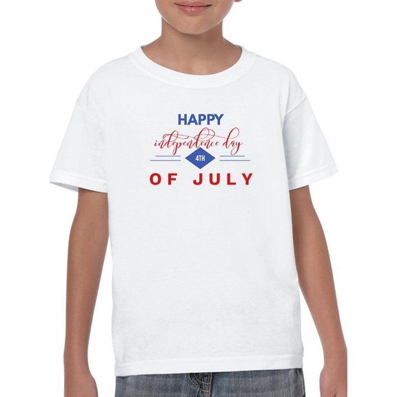 Happy Independence Day 4Th. T-Shirt Juniors -Image by Shutterstock,  Small