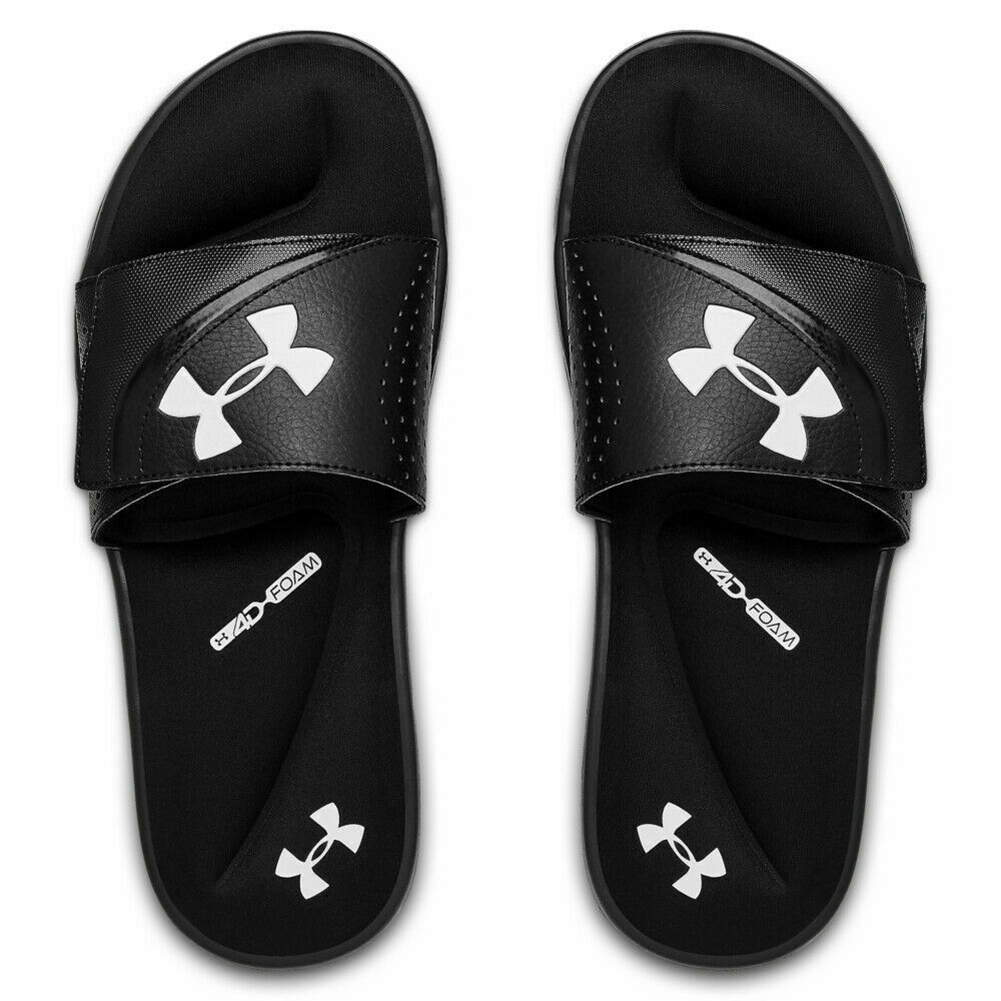 Under Armour Men's UA Ignite VI Slides Athletic Sandals Flip Flop Foam 3022711, Black/Black, 8 - image 3 of 3
