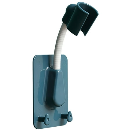 

10PCS Self-Adhesive Shower Head Bracket Adjustable Handheld Showerhead Holder Wall Mount 2 Hooks Stand Blue