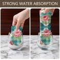 thumbnail image 6 of 2 Pcs Pioneer Flower Floral Print Pattern Kitchen Towels, Funny Microfiber Dish Towel Set, 18" X 26" Tea Towels, 6 of 6
