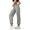 thumbnail image 5 of Cargo Pants Women High Waisted Baggy Wide Leg Cargo Joggers Athletic Sweatpants With Pockets Flowy Pants, 5 of 7