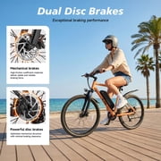 Electric Mountain Bicycle, 26 Tire E-Bike for Adults, 750W Peak Motor, 48V 7.8Ah Removable Battery, 7-Speed, UL2849, Front Suspension