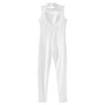 thumbnail image 4 of Alvivi Kids Girls Sleeveless Rhinestone Gymnastics Leotard Unitard Full Body Ice Skating Jumpsuit Bodysuit White 14, 4 of 5