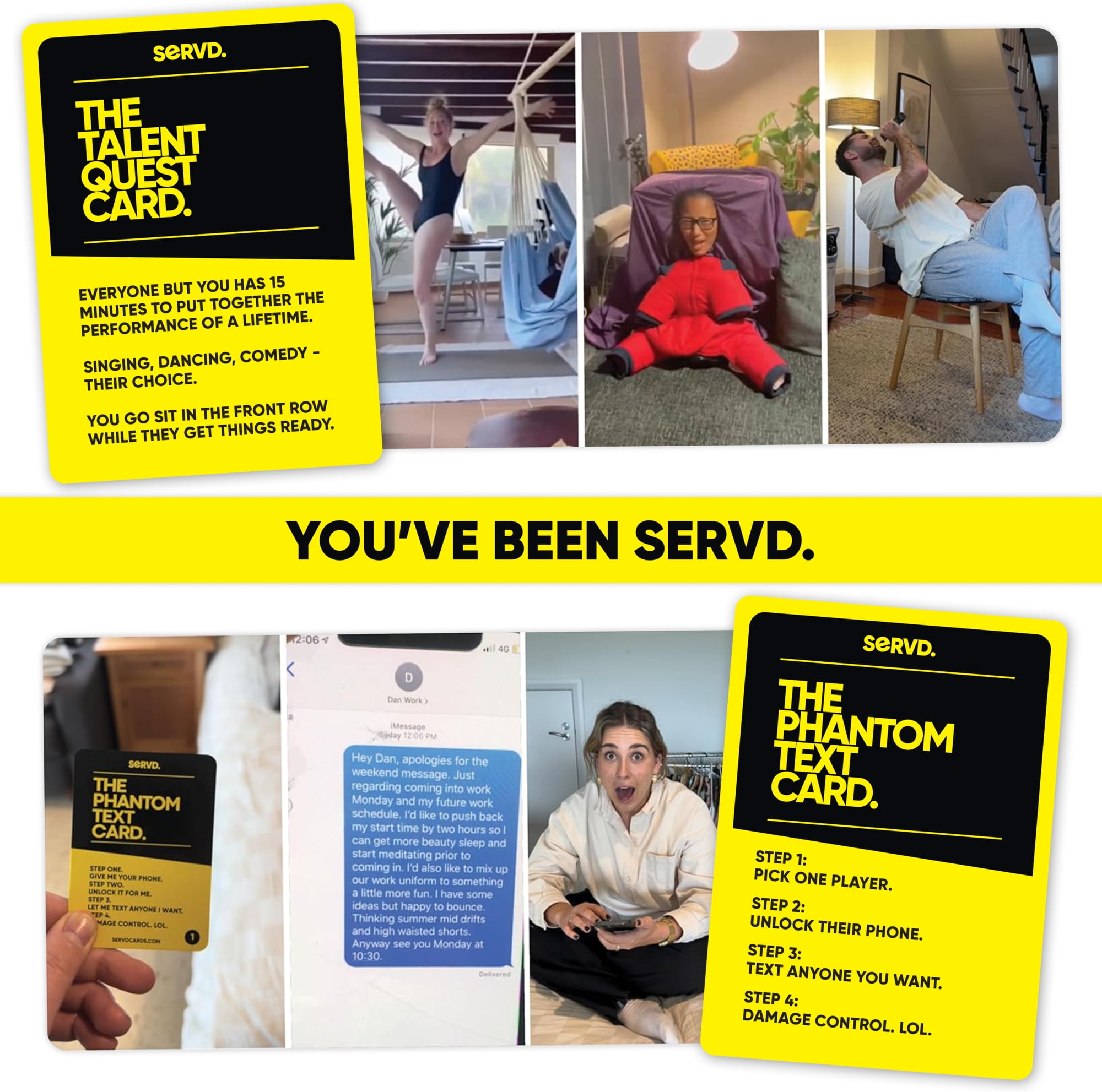 SERVD Friends Edition Party Game, Hilarious Real-Life Card Game for Adults, Ages 17 and up