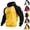 Yellow, variant on HAJWOH Mens Hoodies Pullover Lightweight Block Color Sweatshirts Casual Long Sleeve Shirts Drawstring with Pocket