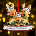thumbnail image 4 of Dnzzs 3 Pack 2022 Christmas Ornament Family Member Personalized Reindeer Christmas Ornament Family of 2,3,4,5 Customized Gifts for Christmas Santa Hat Deer Figurine Tangled in Lights for Xmas Tree, 4 of 5
