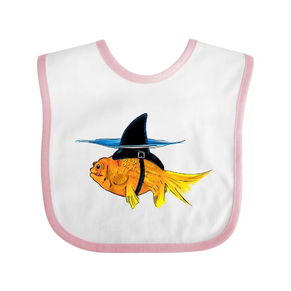 Inktastic Funny Goldfish with Shark Fin Boys or Girls Baby Bib