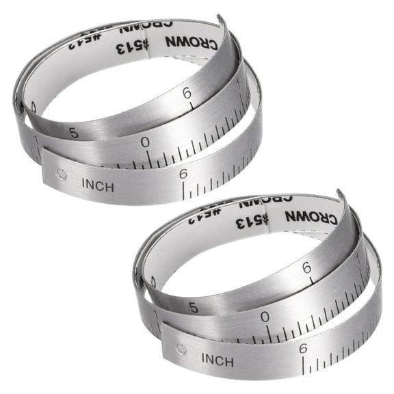 Uxcell Center Finding Ruler 6-inch Aluminum Table Sticky Adhesive Tape Measure (from the Middle) 2 Pack