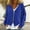 Blue, variant on Womens Oversized Cardigan Sweaters Long Sleeve V Neck Open Front Fall Jackets Casual Full Zip up Outerwear New Women's Oversized Casual Jackets Blue XXL
