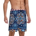 thumbnail image 2 of Kdxio Ethnic Mandala Print Mens Sleep Shorts Bottoms Soft Comfy Pajama Wear Pants with Drawstring Pockets, 2 of 7