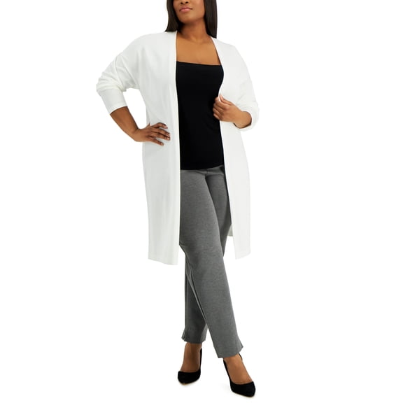 Alfani Plus Size Open Front Duster Cardigan Ca Calla Lily 0X