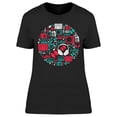 thumbnail image 1 of Dj Music Icon Set In Disc Shape T-Shirt Women -Image by Shutterstock, Female XX-Large, 1 of 2
