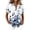 Dark Blue, variant on Women Button Down Shirt Short Sleeve Floral Print Casual Loose Fit Blouse Lightweight Turn Collar Top for Summer,Pink(Pink)