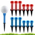 thumbnail image 5 of facefd Lot de 12 T-Shirts de Golf Balle en Plastique Support Stable Portable Réutilisable Extérieur Intérieur Accessoires de Pratique de Golf Apprenants 6 Pcs Rouge+6 Pcs Bleu 76mm, 5 of 5