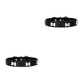 thumbnail image 1 of kurtrusly Comfortable Wear In Multiple Sizes With Stylish PU Durable PU Cat Collar Dogs Collars black 1.5*37cm 2Set, 1 of 6