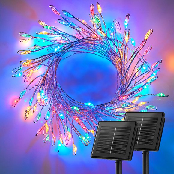 Guirnalda de luces solares Brightown 480 LED, 12 m, multicolor, paquete de 2