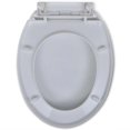 thumbnail image 4 of vidaXL Soft-close Toilet Seat White Oval, 4 of 5