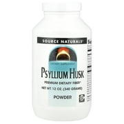 Source Naturals Psyllium Husk Powder - Premium Dietary Fibre - 12 oz Powder