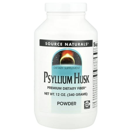 Source Naturals Psyllium Husk Powder - Premium Dietary Fibre - 12 oz Powder