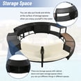 thumbnail image 6 of Outdoor Spa Surround Frame, Patio Rattan Spa Sofa Set with Storage Spaces, Mini Sofa and Comfortable Cushion for Patio,Backyard, Grey, 6 of 8
