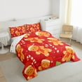 thumbnail image 3 of Homewish Cartoon Gingerbread Man Bedding Comforter Set 2pcs for Kids Boys Girls,Merry Christmas Twin Comforter Sets Microfiber,Happy Xmas Breathable Bedding Set,Breathable Home Decor,Reversible, 3 of 8
