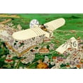 thumbnail image 2 of Inventions 24x17 Black Ornate Wood Framed with Double Matting Museum Art Print Titled - Rome to Paris by air non-stop, 2 of 4