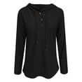 thumbnail image 5 of EDFBUYKRS Long Sleeve Shirts for Women Fall V Neck Knit Blouses Dressy Casual Tunic Tops Ladies Work Clothes S, 5 of 5