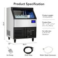 thumbnail image 7 of Homhougo Commercial Ice Maker 176lbs/24h with 99 lbs Storage 5x20 Cubes Commercial Ice Machine 110V Automatic Ice Machine, 7 of 7