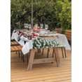 thumbnail image 2 of Outdoor Tablecloth with Umbrella Hole and Zipper, Christmas Truck Rectangle Table Cloth 52x70 Inch Waterproof Tablecloth, Winter Snowflakes Xmas Tree Deer Grey Picnic Table Cover for Patio Camping, 2 of 7