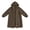 Coffee, variant on Plush Fleece Open Front Hooded Coats For Women Winter Warm Long Sleeve Mid-Length Trendy Casual Cardigan S-XXL